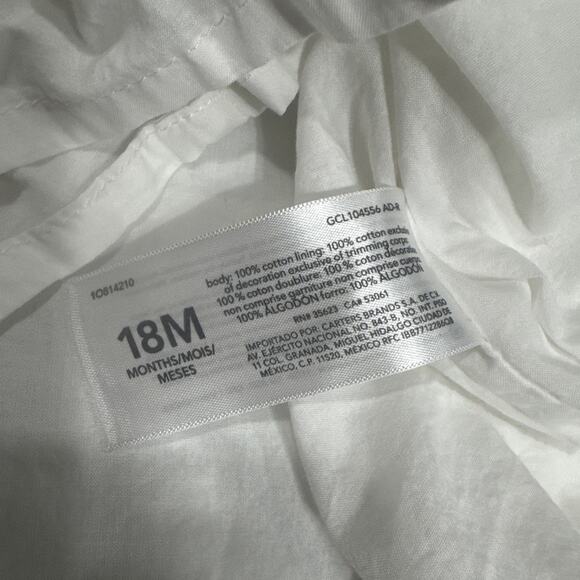 Girls Clothes Sz 18 Months Dresses Floral Print Blue with Hat & White Tiered - Picture 8 of 9